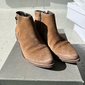 Allsaints Tan Suede Booties